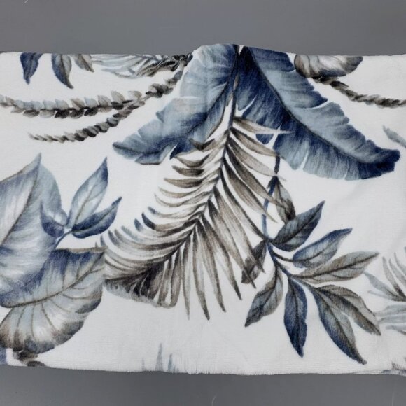 4pc TOMMY BAHAMA Blue Gray Palm Fronds 2 Bath and 2 Hand Towel Set Tropical NEW - Picture 7 of 10